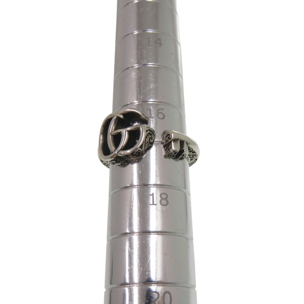 Gucci Arabesque Double Key Motif 925 Sterling Silver Ring