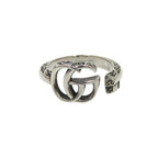 Gucci Arabesque Double Key Motif 925 Sterling Silver Ring