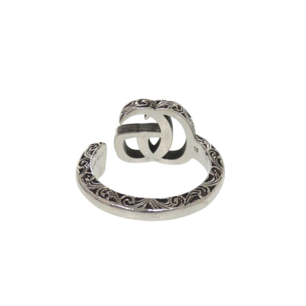 Gucci Arabesque Double Key Motif 925 Sterling Silver Ring