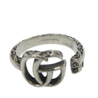 Gucci Arabesque Double Key Motif 925 Sterling Silver Ring