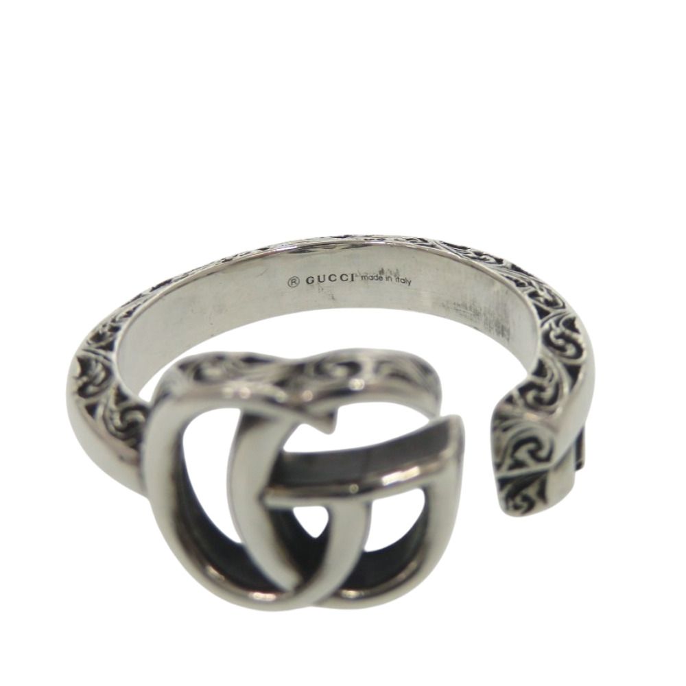 Gucci Arabesque Double Key Motif 925 Sterling Silver Ring