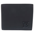 Louis Vuitton Portefeuille Marco Aerogram Leather Navy Bifold Wallet