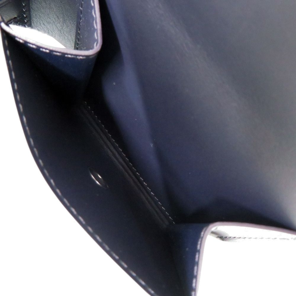 Louis Vuitton Portefeuille Marco Aerogram Leather Navy Bifold Wallet