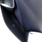 Louis Vuitton Portefeuille Marco Aerogram Leather Navy Bifold Wallet