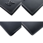 Louis Vuitton Portefeuille Marco Aerogram Leather Navy Bifold Wallet