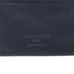 Louis Vuitton Portefeuille Marco Aerogram Leather Navy Bifold Wallet