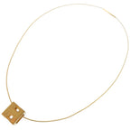 Hermes Cage Cube Metal Orange Necklace