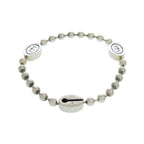 Gucci Ball Chain Bracelet Interlocking 925 Sterling Silver Blue