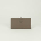 Hermes Bearn Souffle Wallet Epsom Etoupe Gray Gold Veau