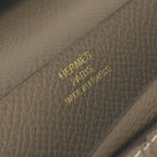 Hermes Bearn Souffle Wallet Epsom Etoupe Gray Gold Veau
