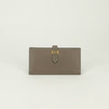 Hermes Bearn Souffle Wallet Epsom Etoupe Gray Gold Veau