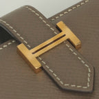 Hermes Bearn Souffle Wallet Epsom Etoupe Gray Gold Veau