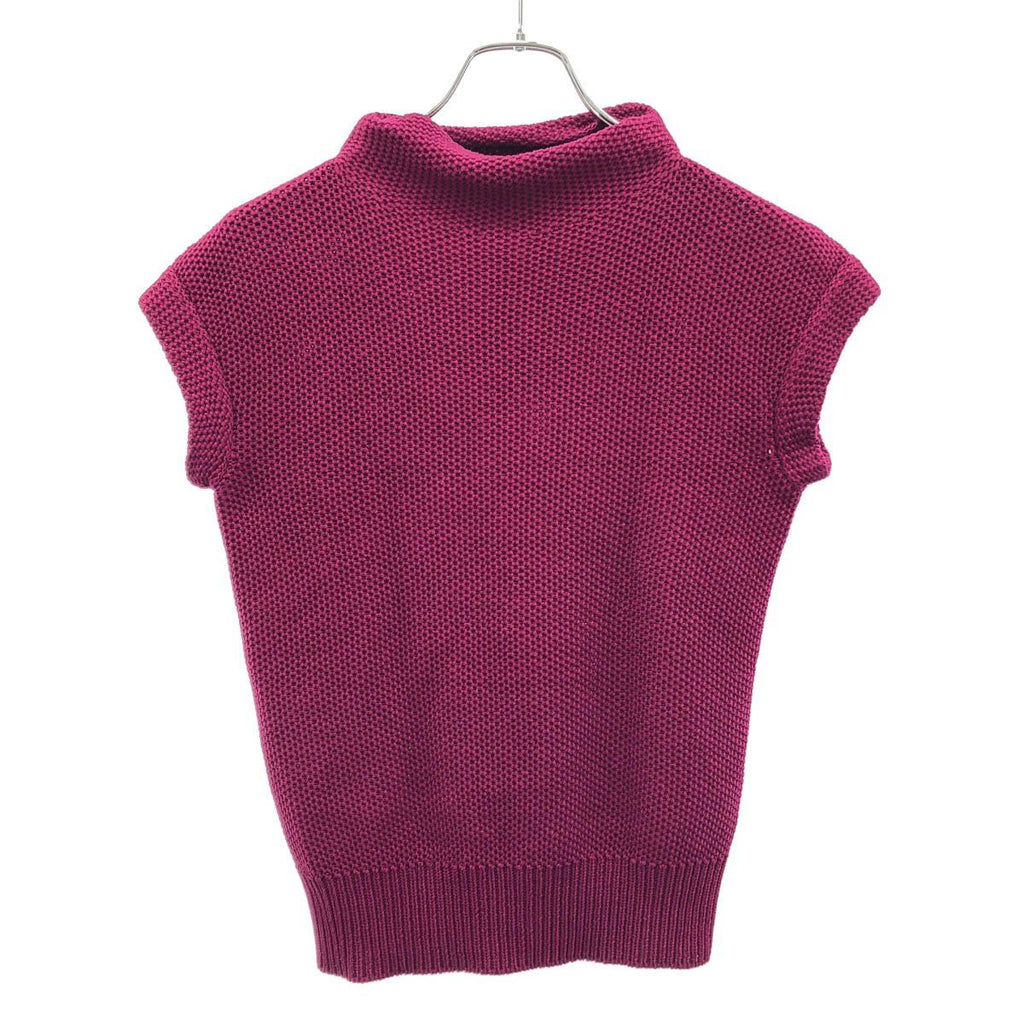 Hermes High Neck Sleeve Knit Top Purple 36 Sweater