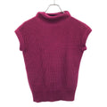Hermes High Neck Sleeve Knit Top Purple 36 Sweater