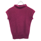 Hermes High Neck Sleeve Knit Top Purple 36 Sweater