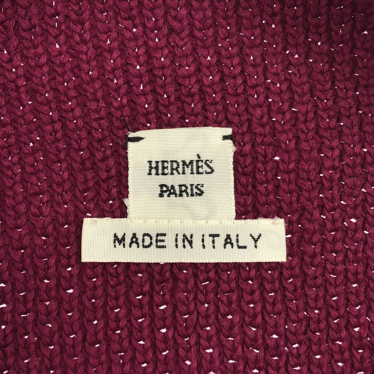 Hermes High Neck Sleeve Knit Top Purple 36 Sweater — view 3