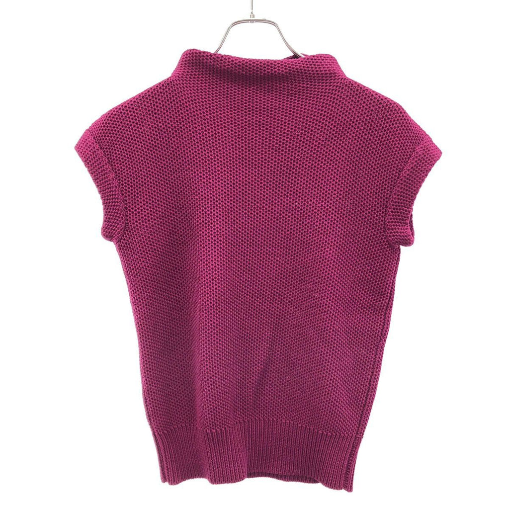 Hermes High Neck Sleeve Knit Top Purple 36 Sweater — view 2