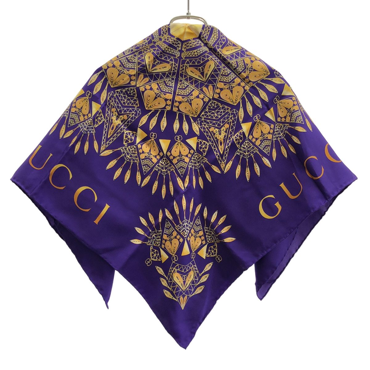 Gucci Silk Scarf Purple