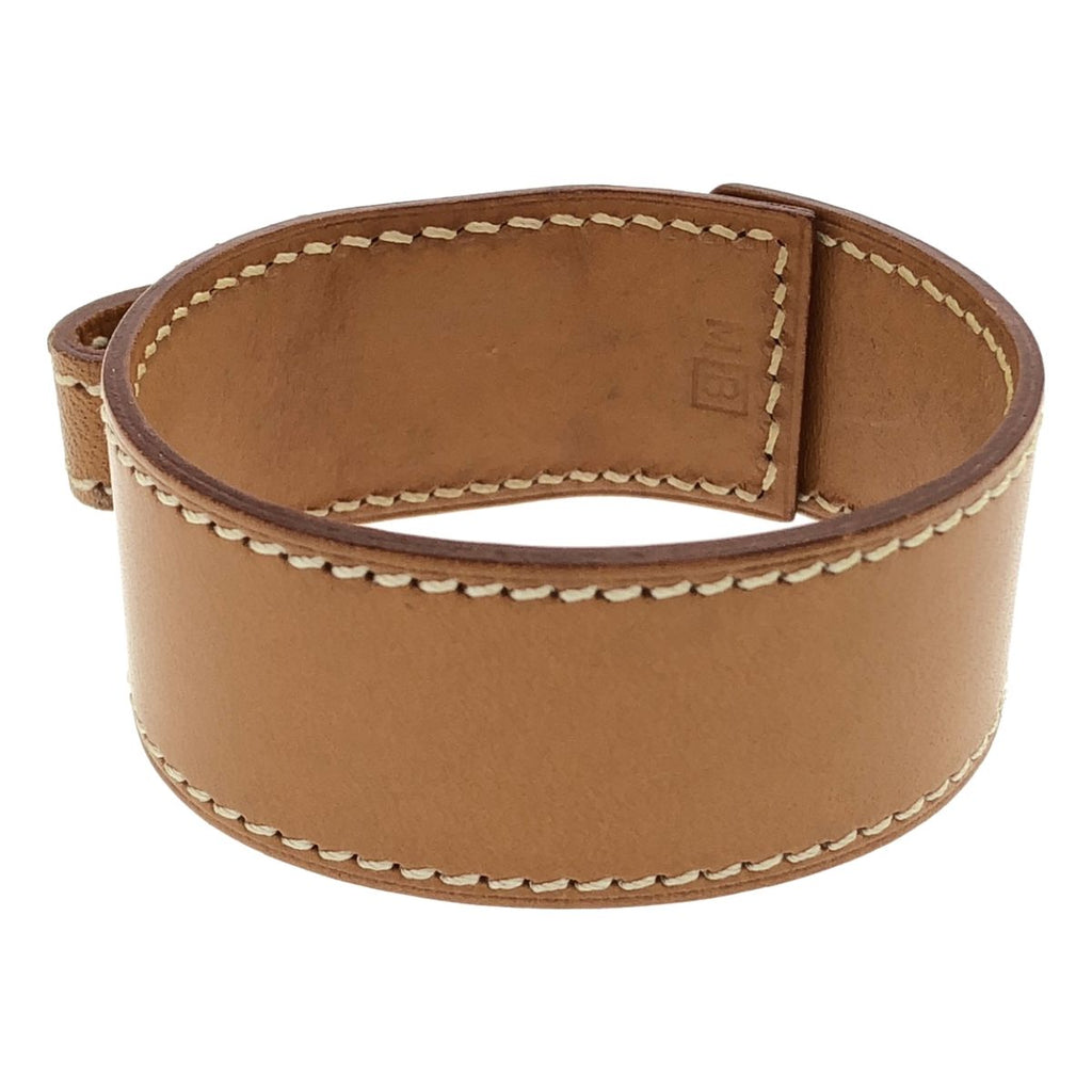 Hermes Meadle Leather Bracelet Camel Brown