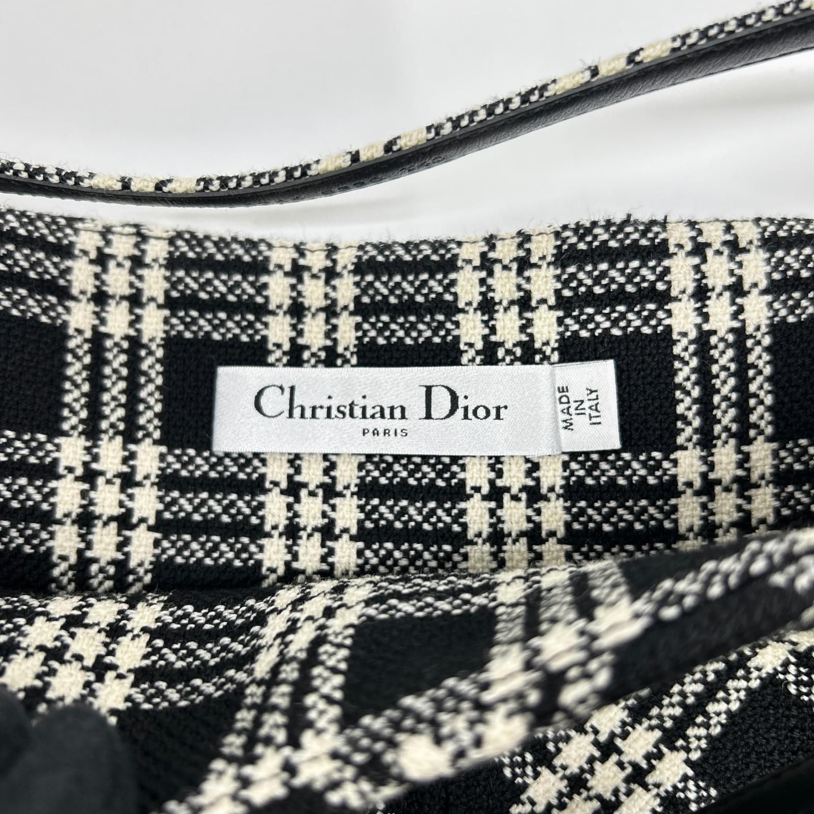 Dior Plaid Belted Tweed Mini Skirt — view 3