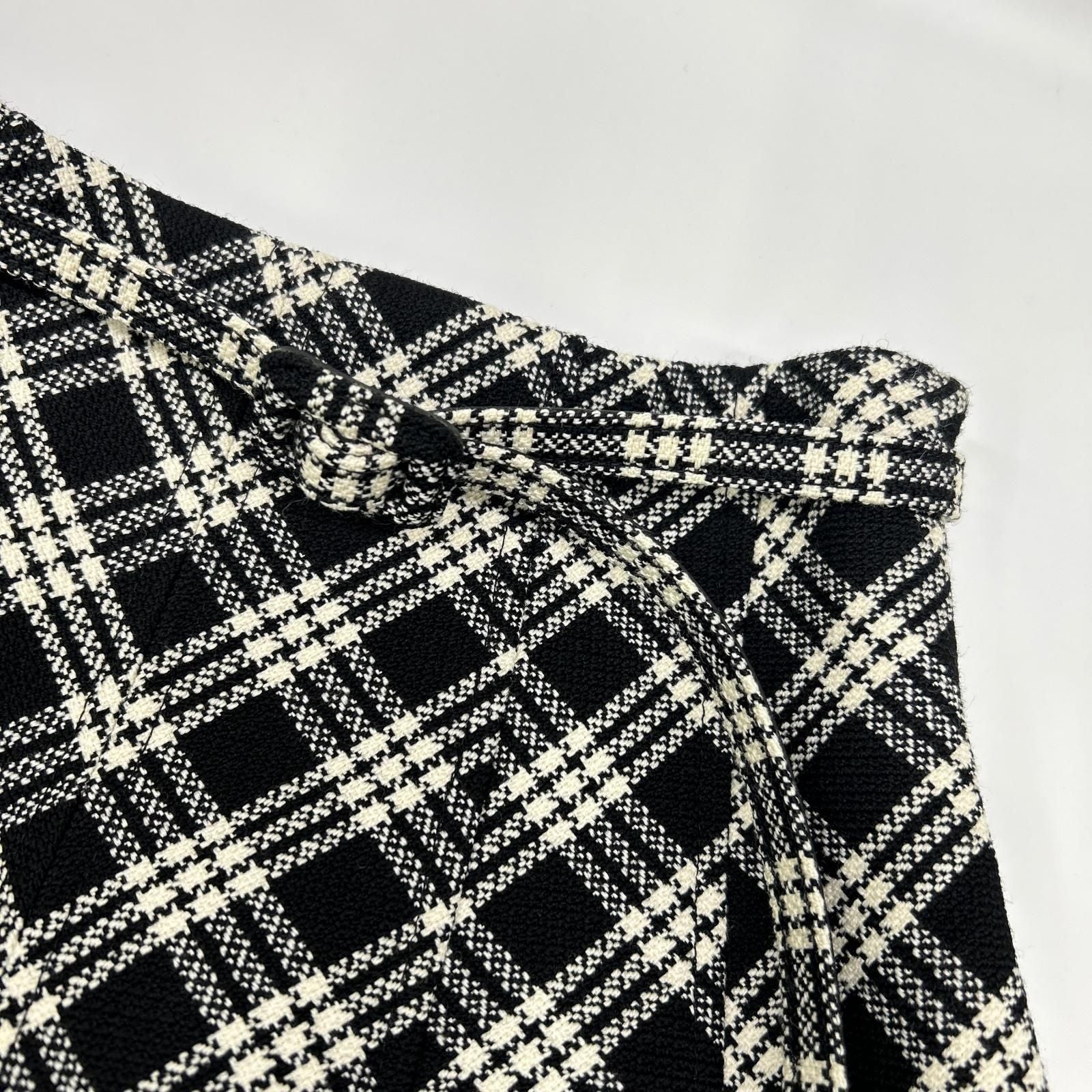 Dior Plaid Belted Tweed Mini Skirt — view 6