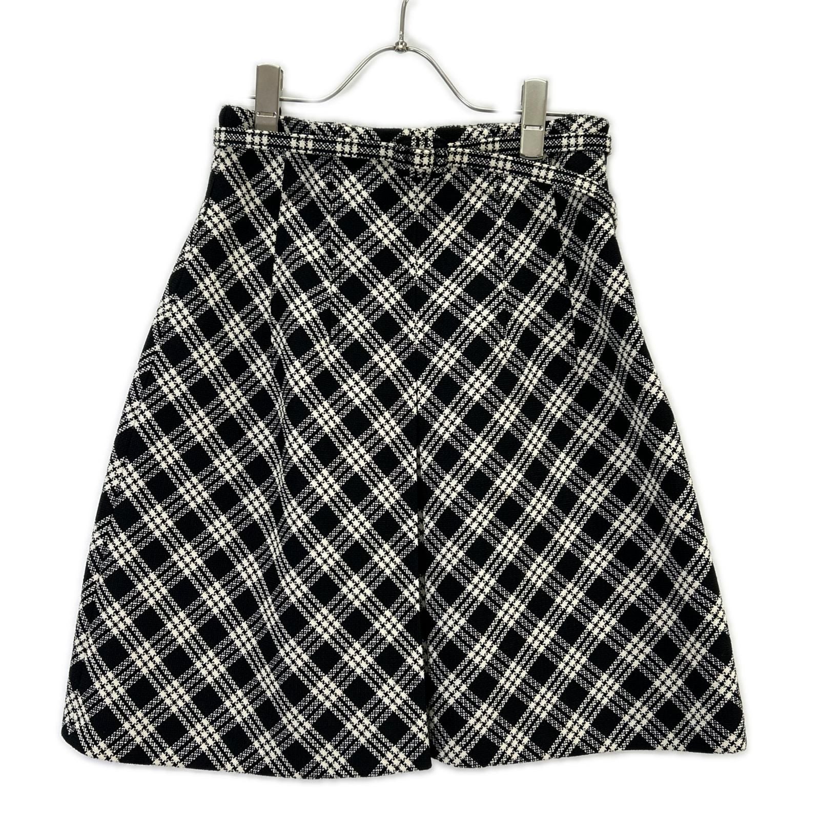 Dior Plaid Belted Tweed Mini Skirt