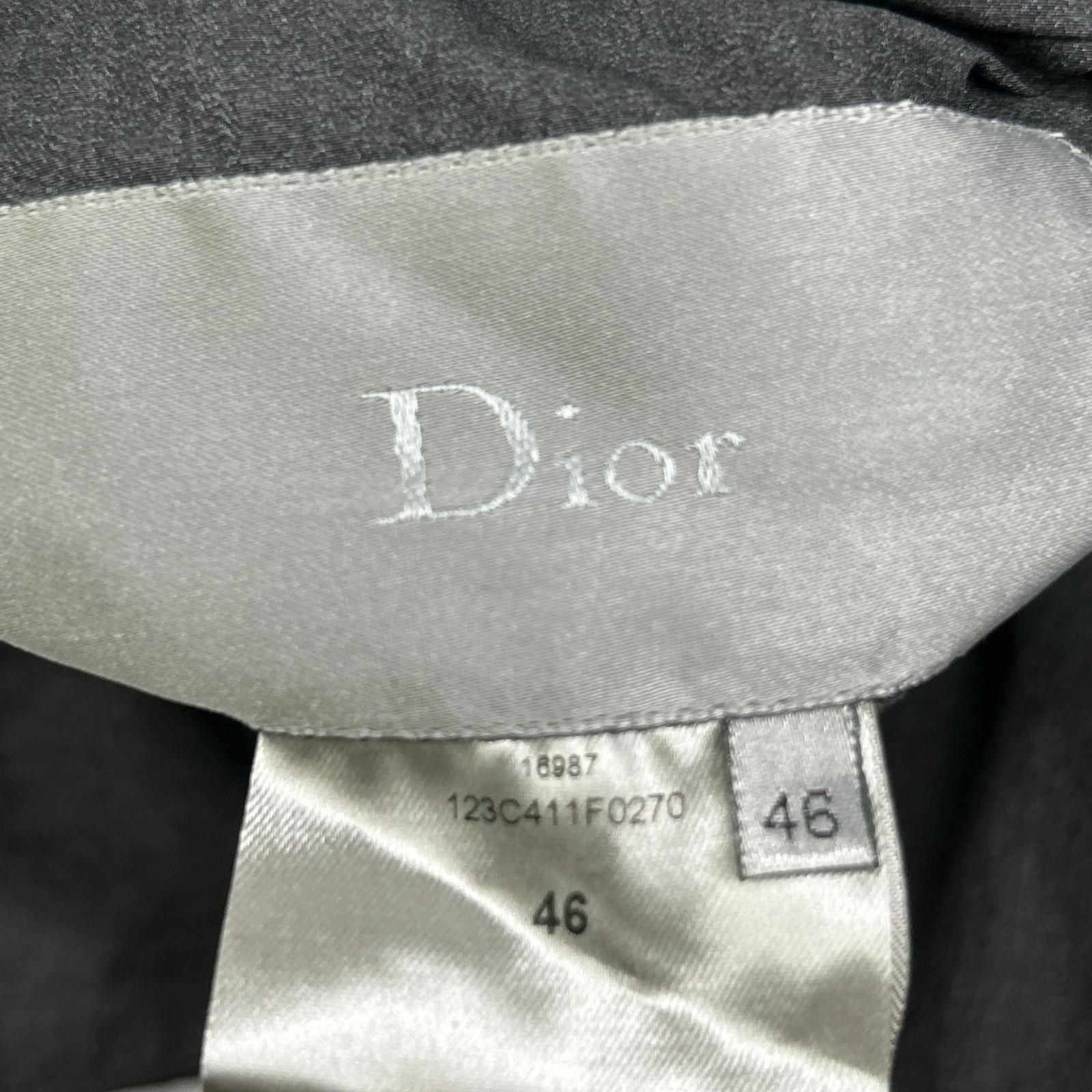 Dior Homme Black Charcoal Reversible Peacoat 46 Coat — view 5