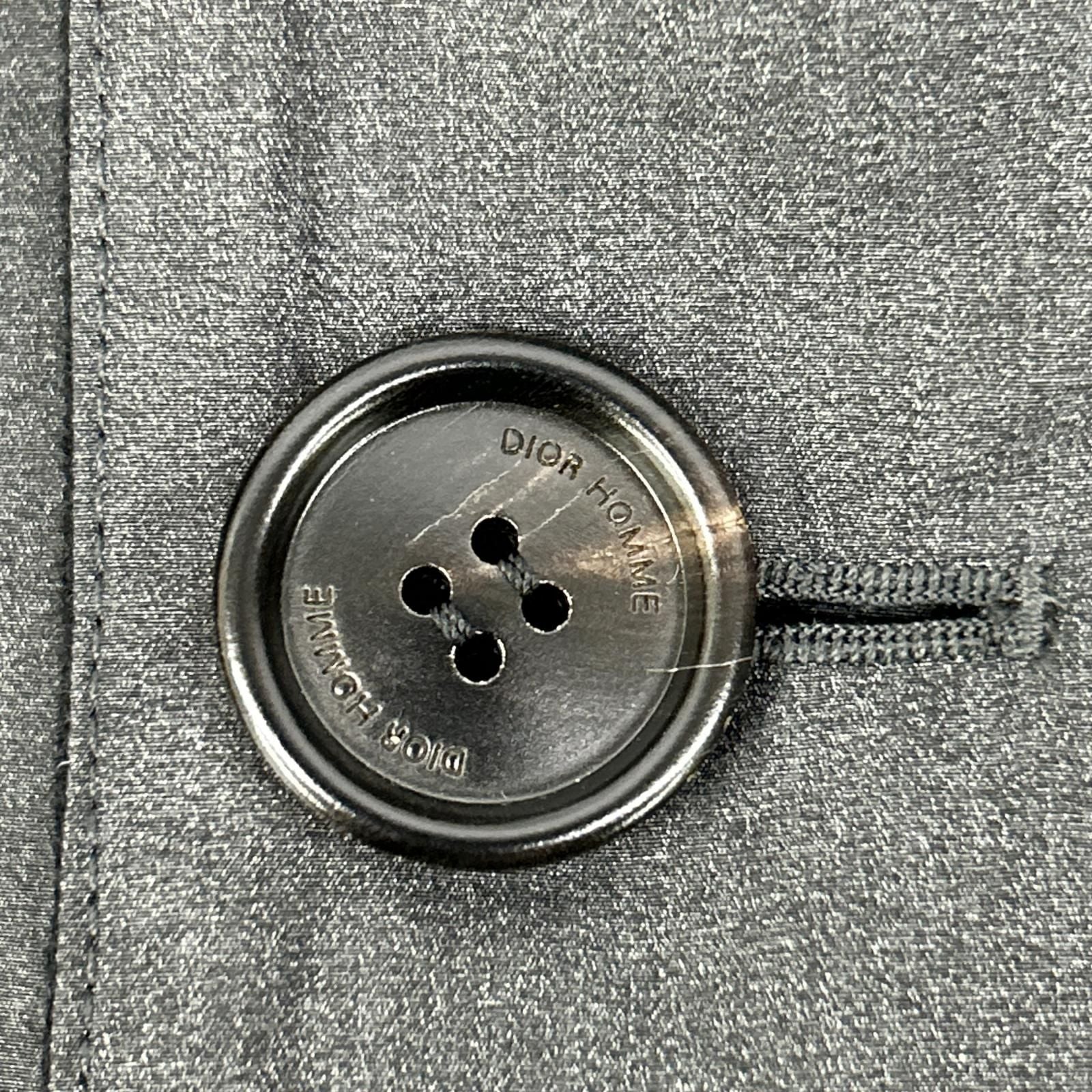 Dior Homme Black Charcoal Reversible Peacoat 46 Coat — view 8