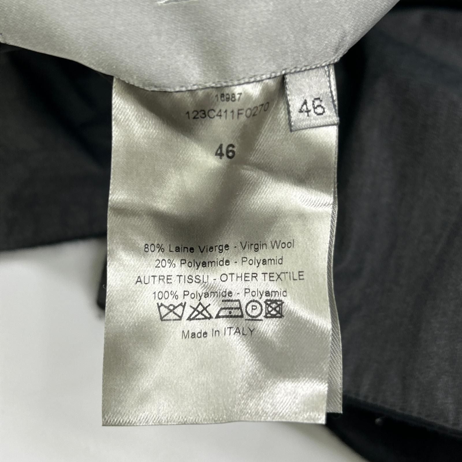 Dior Homme Black Charcoal Reversible Peacoat 46 Coat — view 6