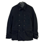 Dior Homme Black Charcoal Reversible Peacoat 46 Coat