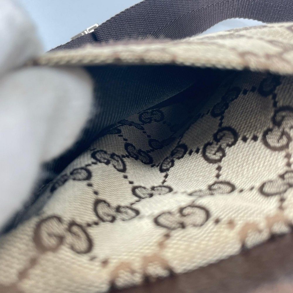 Gucci Waist Bag GG Canvas Beige Silver — view 7