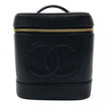 Chanel Bag Matte Caviar Leather Black Gold