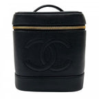 Chanel Bag Matte Caviar Leather Black Gold