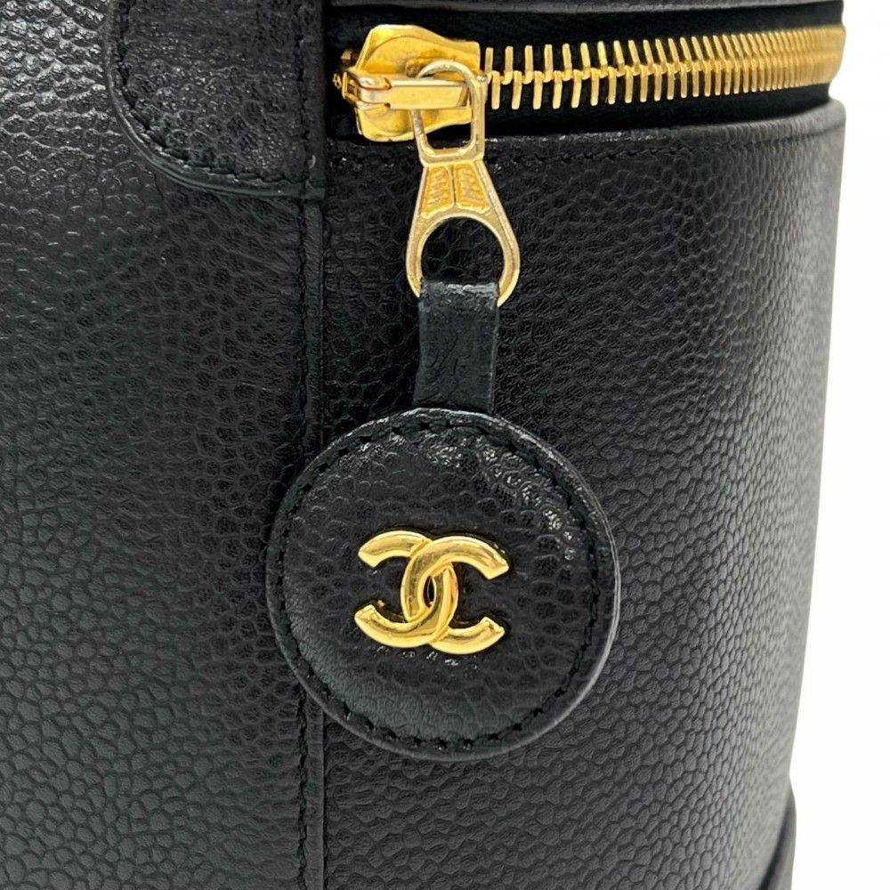 Chanel Bag Matte Caviar Leather Black Gold — view 6