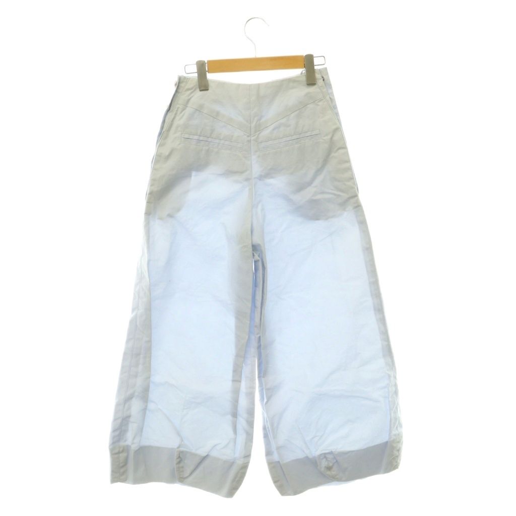 Chanel Coco Button Balloon Silhouette Pants Wide Cotton 36 Light Blue CX — view 2