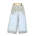 Chanel Coco Button Balloon Silhouette Pants Wide Cotton 36 Light Blue CX
