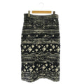 Chanel All Over Pattern CC Logo Cles Knit Skirt Tight Jacquard All 38 Navy