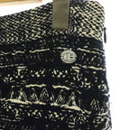 Chanel All Over Pattern CC Logo Cles Knit Skirt Tight Jacquard All 38 Navy — view 3