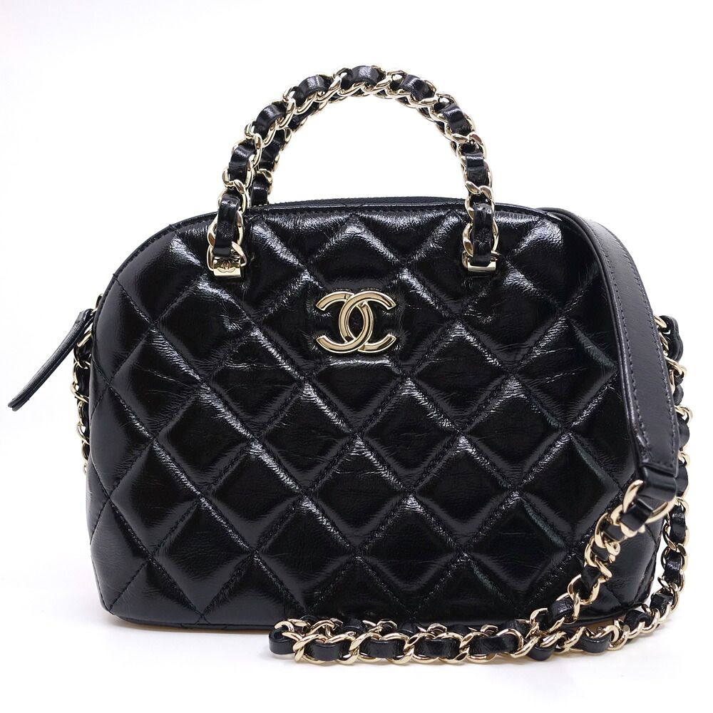 Chanel Small Shopping Shiny Lambskin BK GD Shoulder Bag