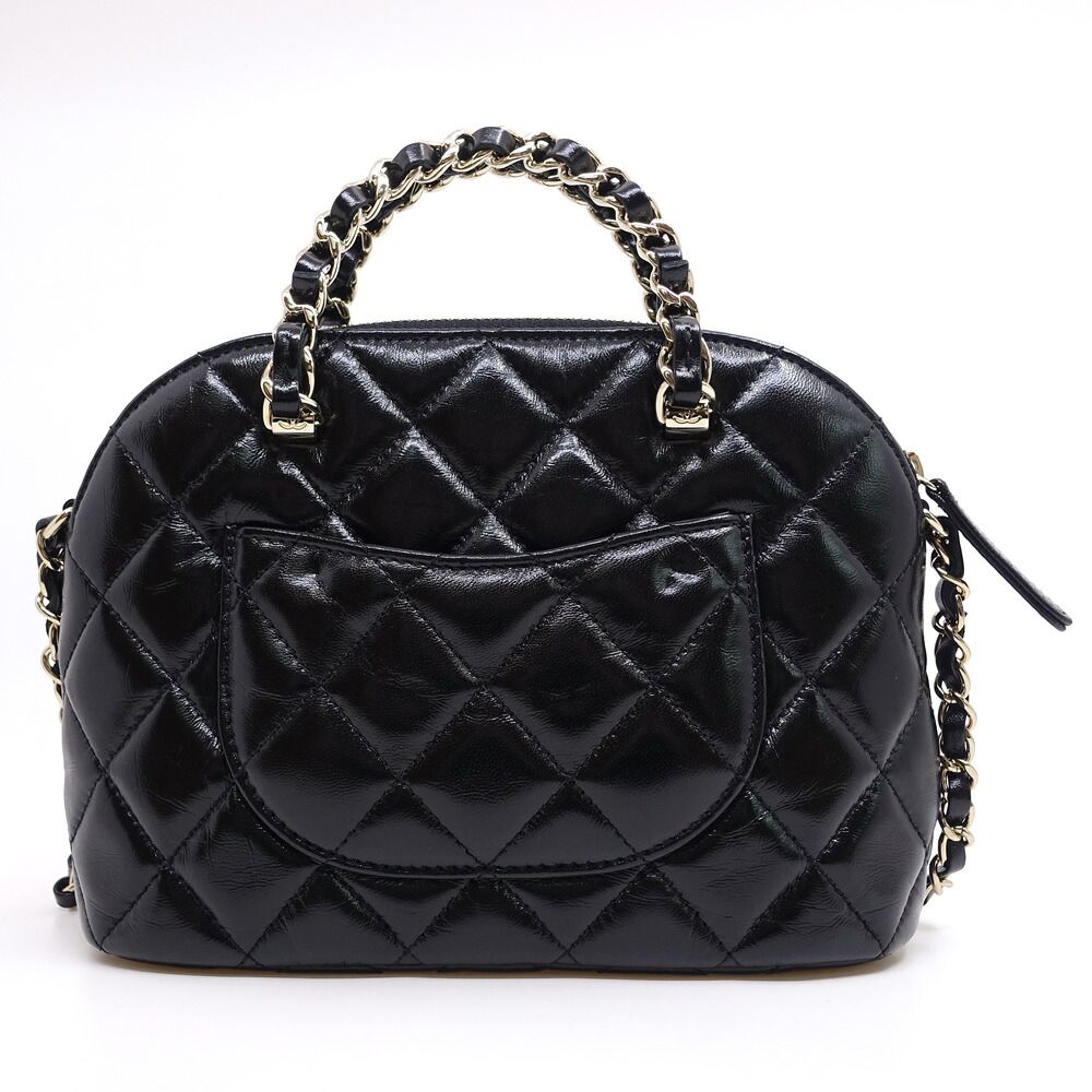 Chanel Small Shopping Shiny Lambskin BK GD Shoulder Bag