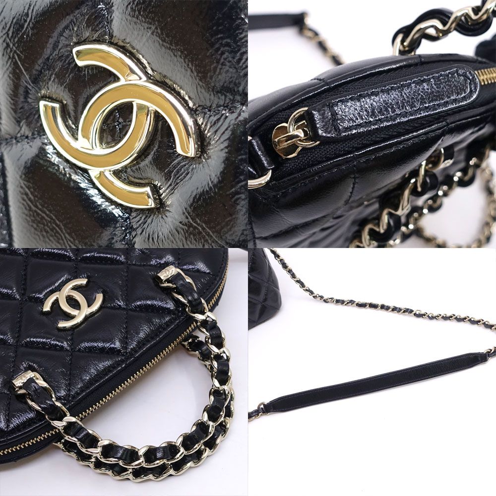 Chanel Small Shopping Shiny Lambskin BK GD Shoulder Bag