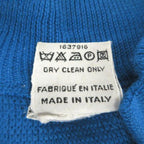 Hermes Vintage Knit Dress High Neck Knee Length Wool Blue 38 — view 8