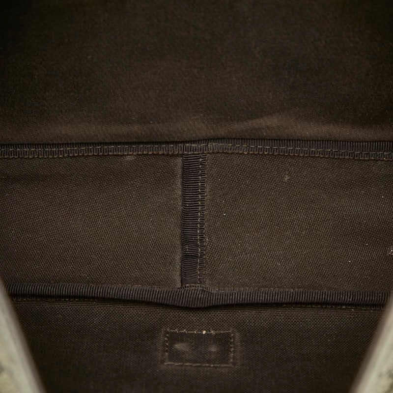 Gucci GG Supreme Sherry Line Messenger Bag Shoulder Back Beige Brown Leather