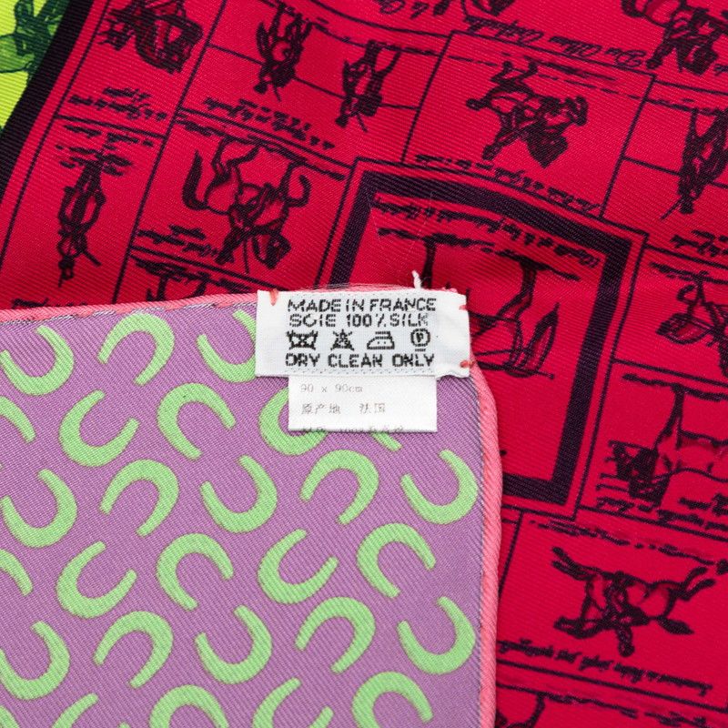Hermes Carre 90 a Cheval Sur Mon Riding a Horse Scarf Large Multicolor Silk