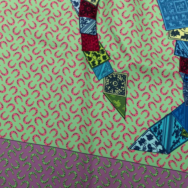 Hermes Carre 90 a Cheval Sur Mon Riding a Horse Scarf Large Multicolor Silk