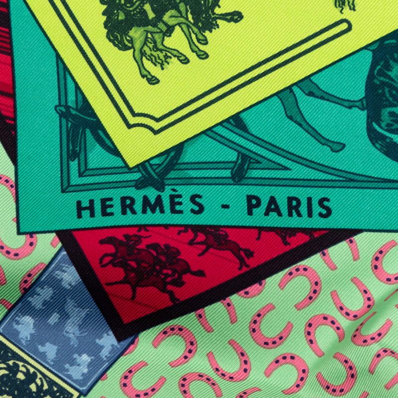 Hermes Carre 90 a Cheval Sur Mon Riding a Horse Scarf Large Multicolor Silk