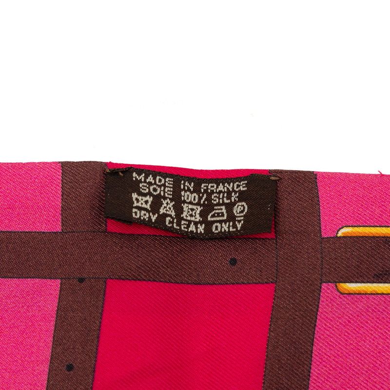 Hermes Twilly Mors a Jouets Horse Bit Scarf Red Multicolor Silk