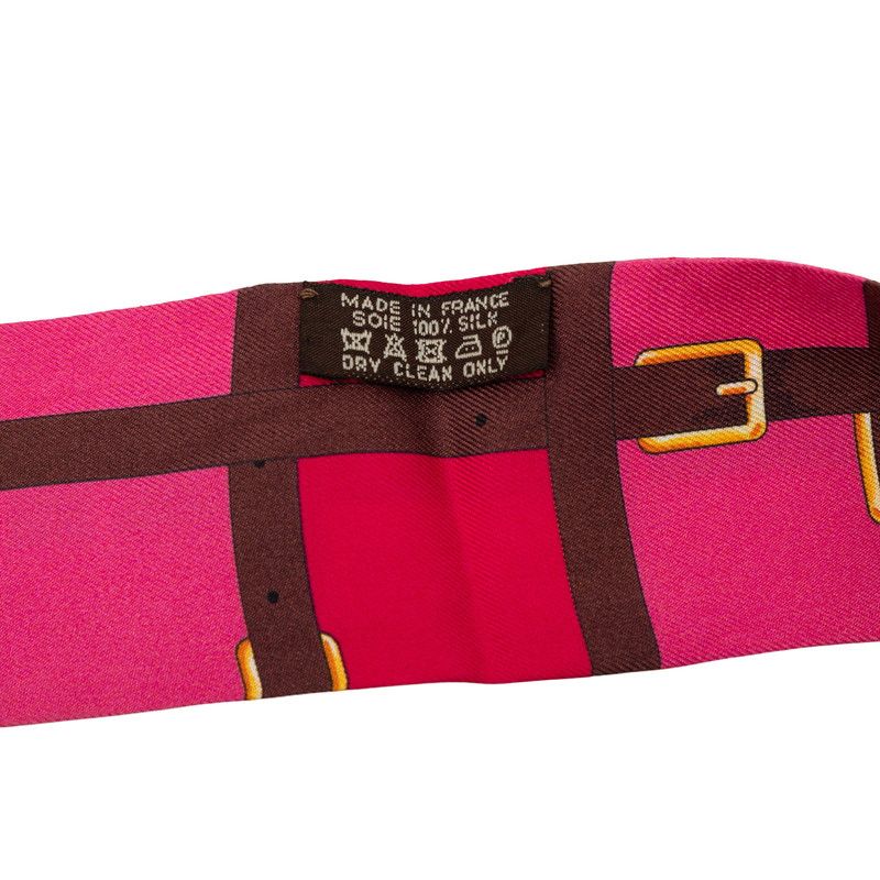 Hermes Twilly Mors a Jouets Horse Bit Scarf Red Multicolor Silk
