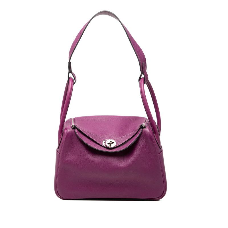 Hermes Lindy 26 Shoulder Bag Anemone Purple Silver Color