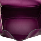 Hermes Lindy 26 Shoulder Bag Anemone Purple Silver Color